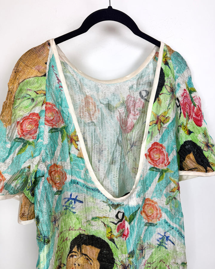 Abstract Short Sleeve Shirt - Size 6/8