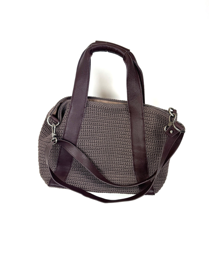 Brown Crochet Tote Bag