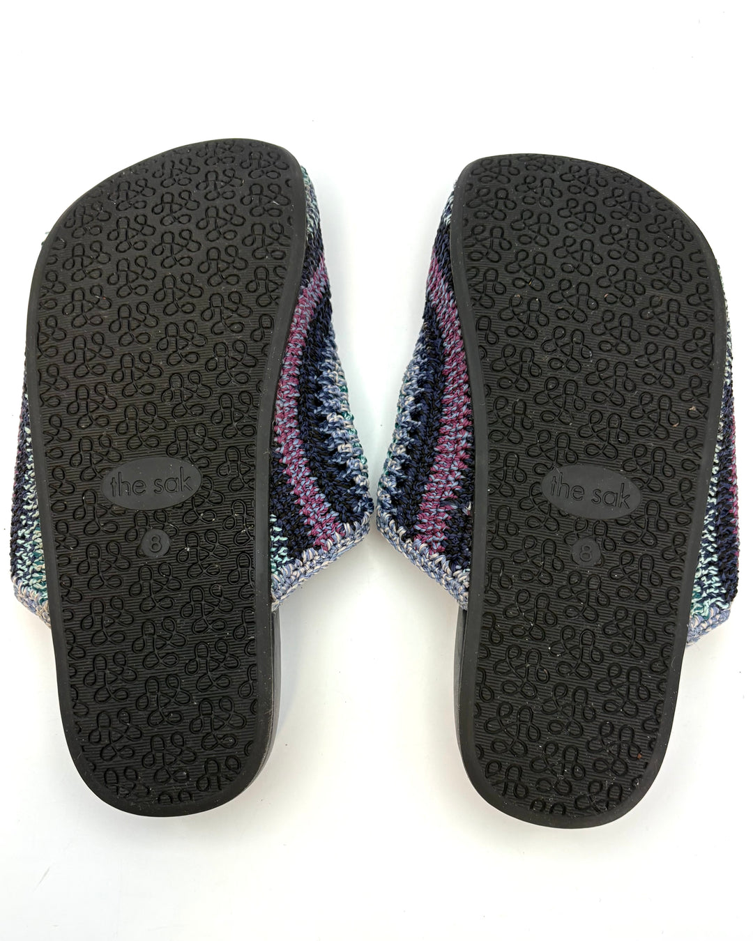 Blue & Purple Crochet Clogs -  Size 6, 8, 9, 10
