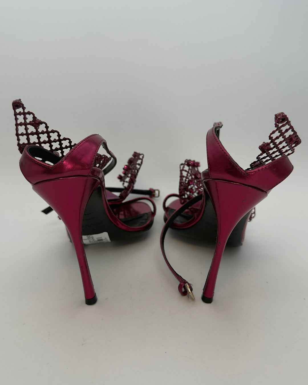Metal Dark Pink Heels - Size 38
