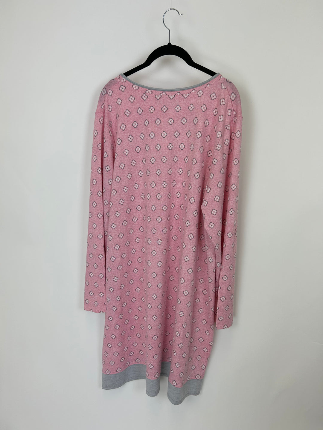 Baby Pink Patterned Nightgown - 1X