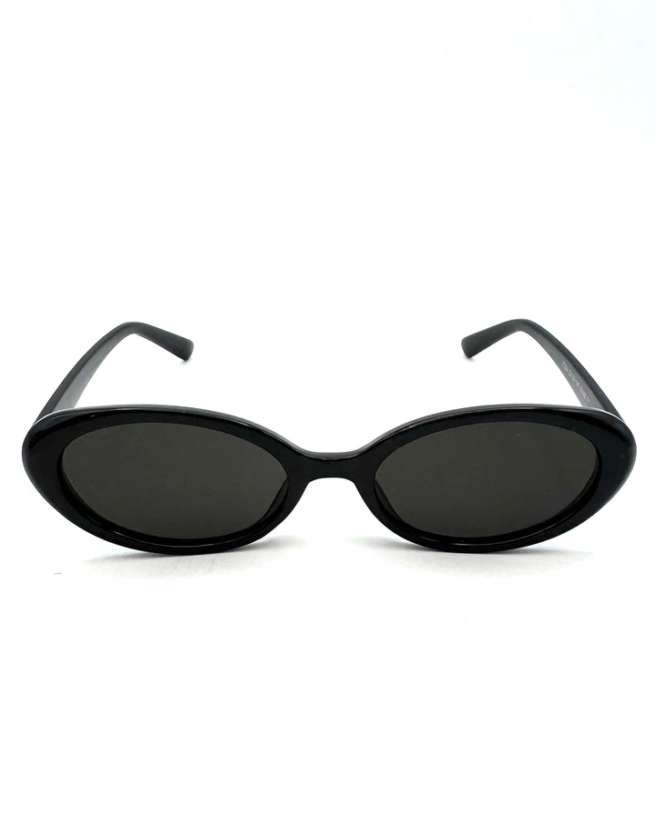 Black Small Oval Sunglasses