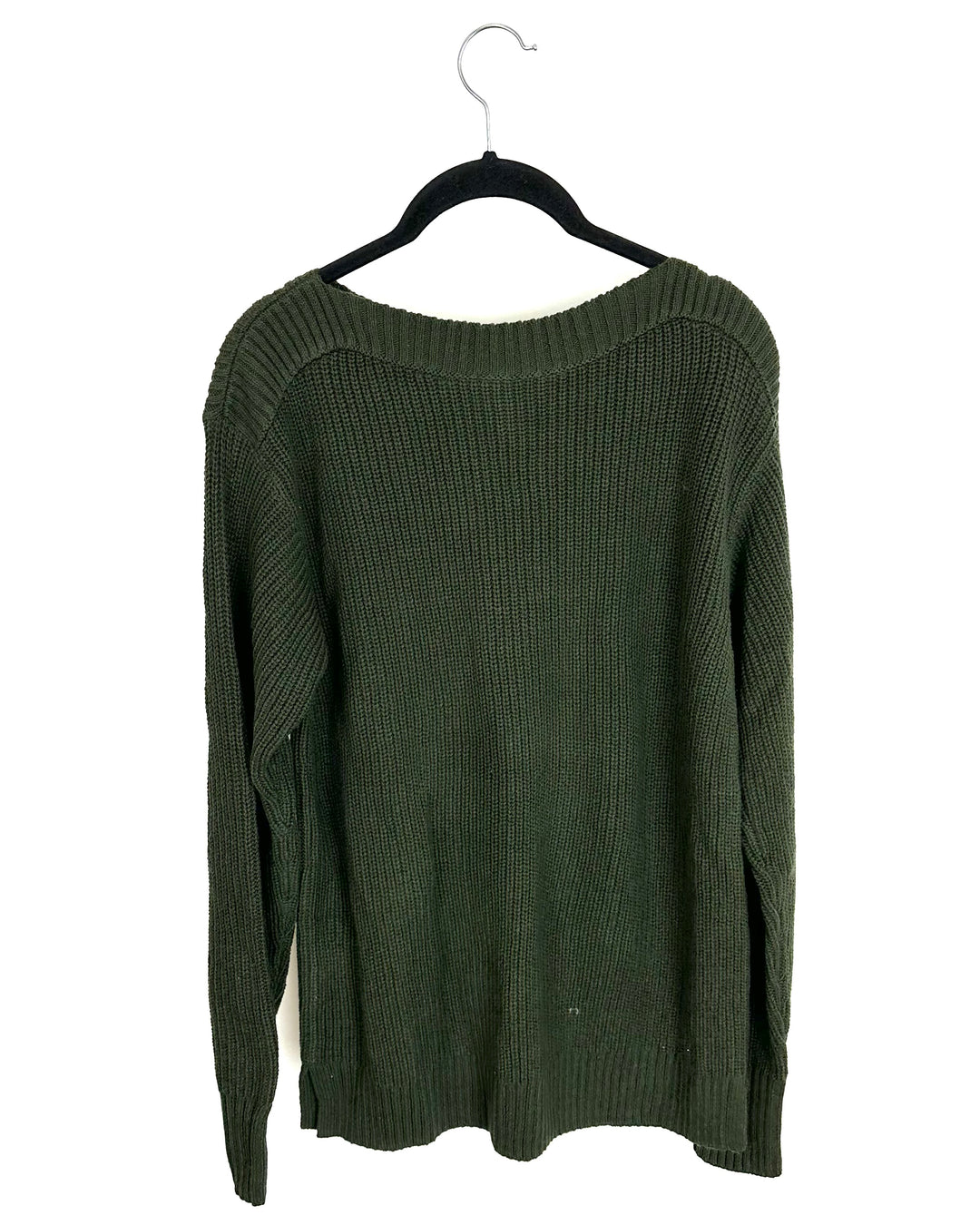 Dark Green Boatneck Sweater - Size 6/8