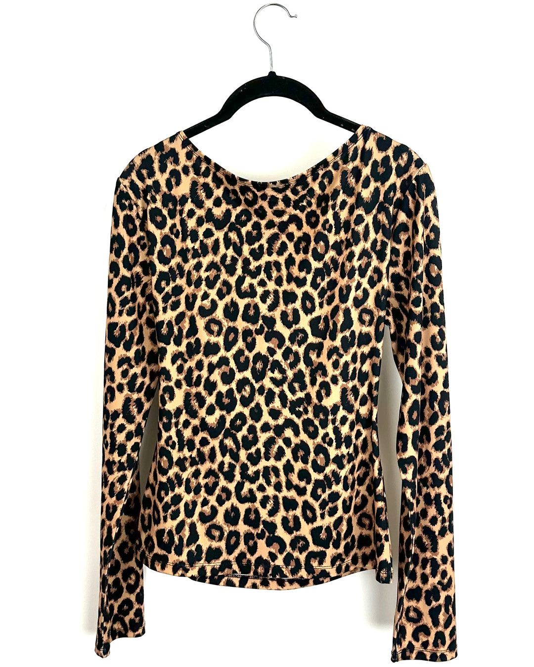 Cheetah Print Long Sleeve Knot Top - Size 4/6