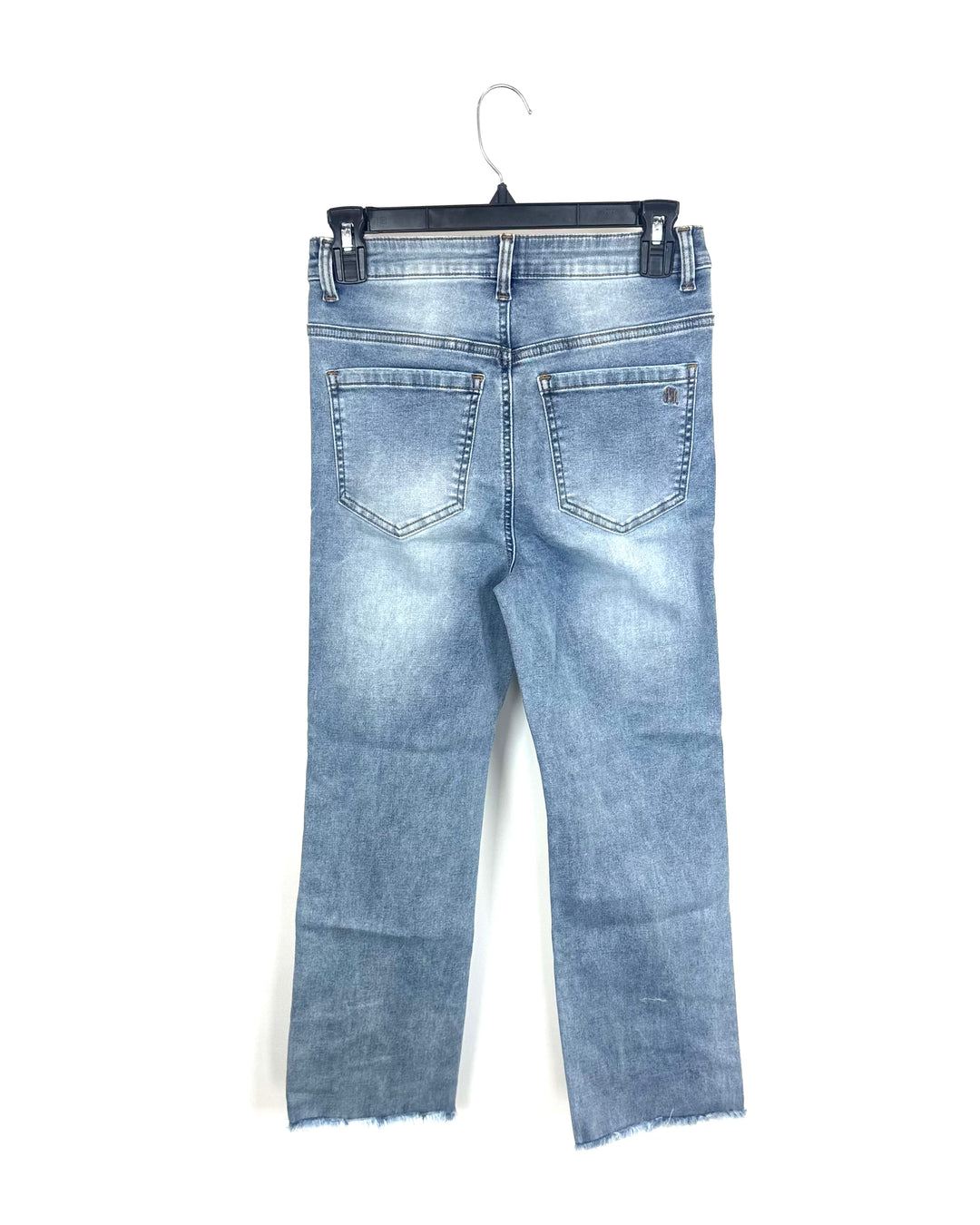 Light Wash Straight Leg Jeans - Size 0/2