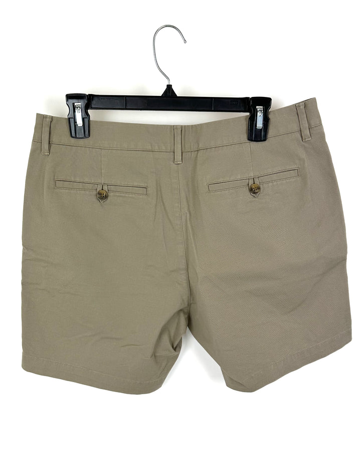 MENS Taupe Shorts - 32 Waist - Slim 5" Inseam