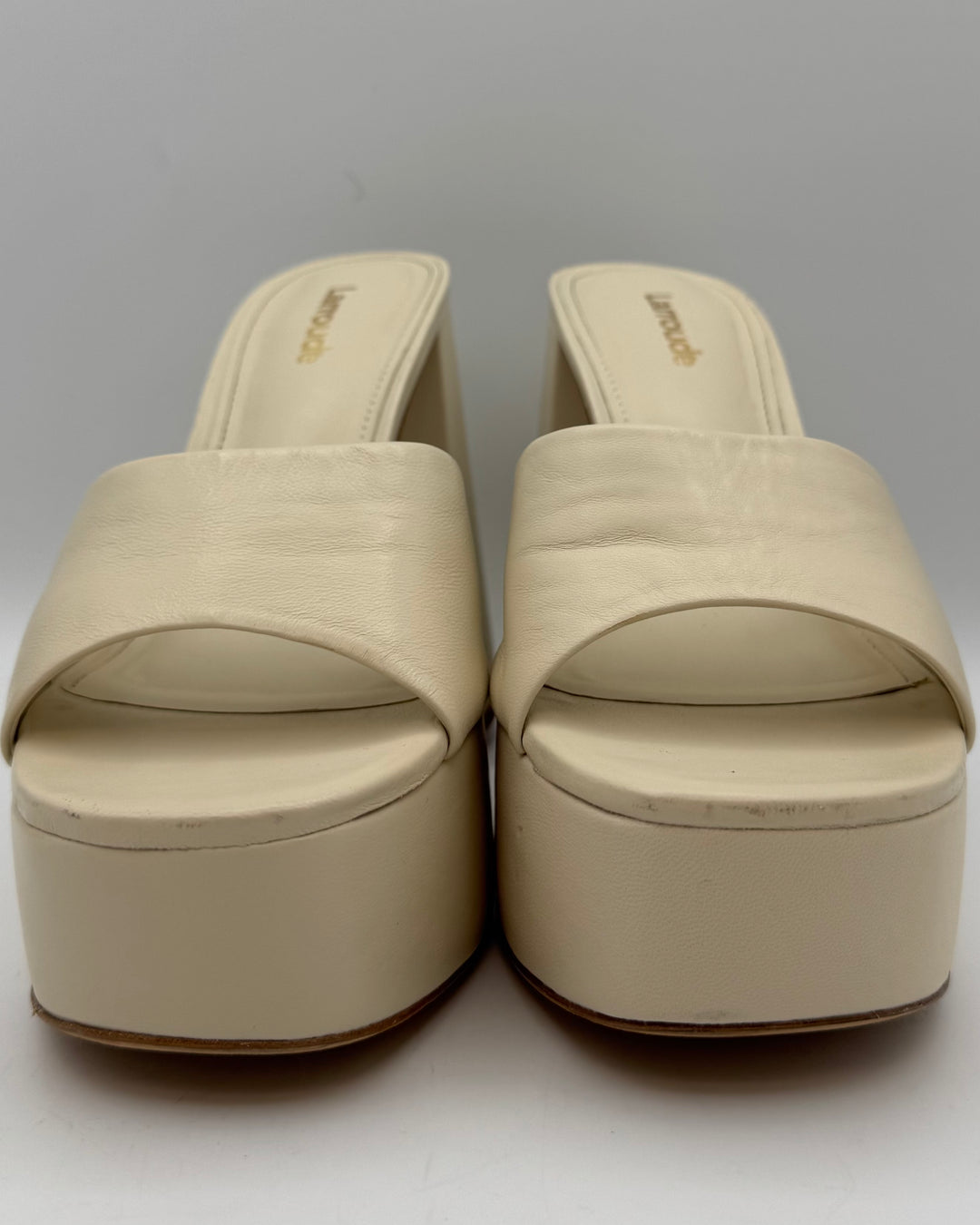 Cream Platform Mule - Size 9