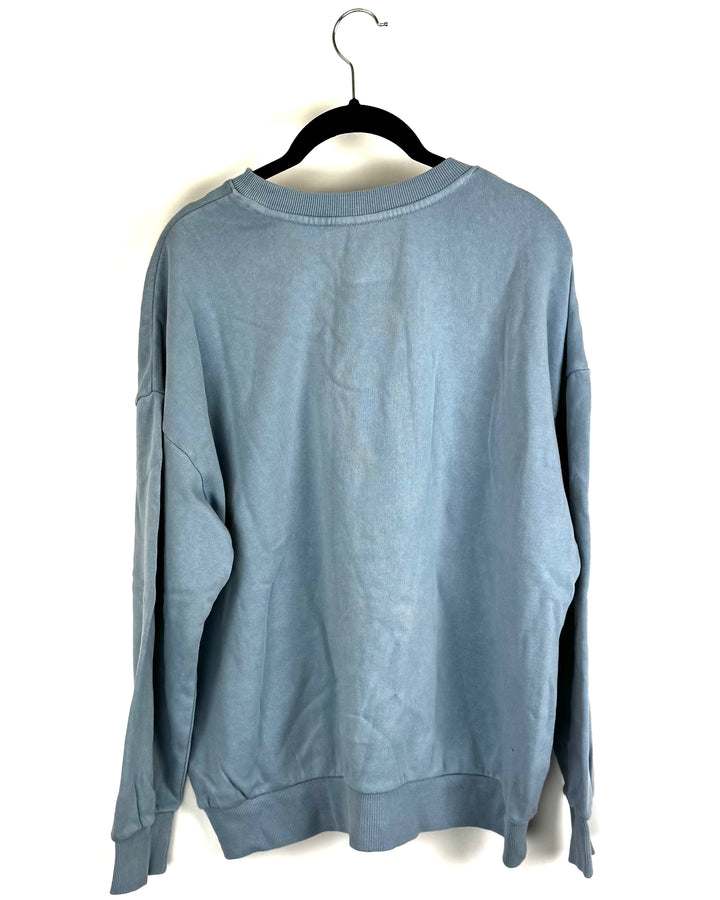 Baby Blue On Vacay Crewneck - Small
