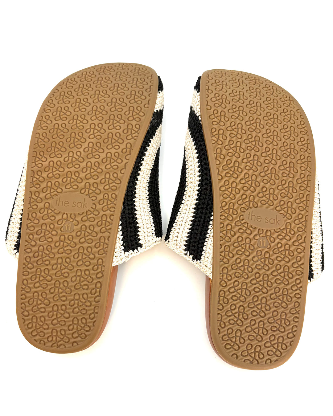 Black & Beige Crochet Clogs -  Size 7, 10, 11