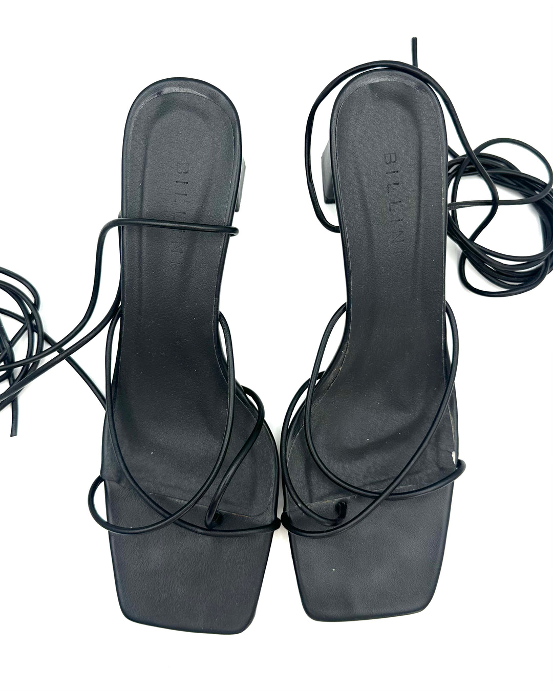 Black Strappy Sandals - Size 6- 10
