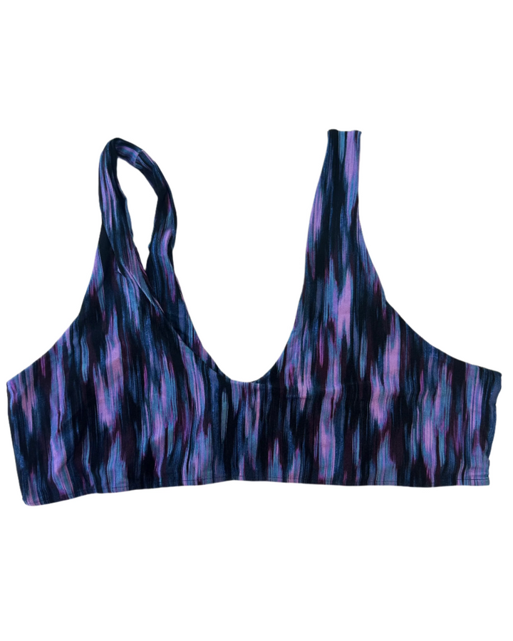 Blue & Purple Scoop Bikini Top - Extra Extra Large