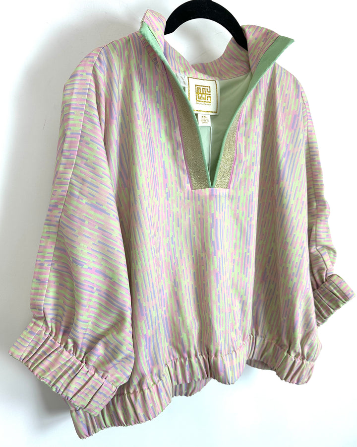 Pink & Green Cropped Top - Extra Extra Large