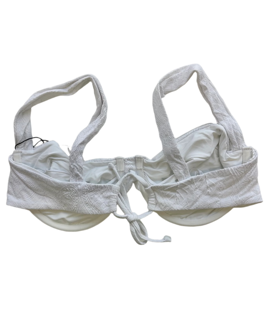 White Embossed Underwire Bikini Top - Extra Large and Extra Extra Large