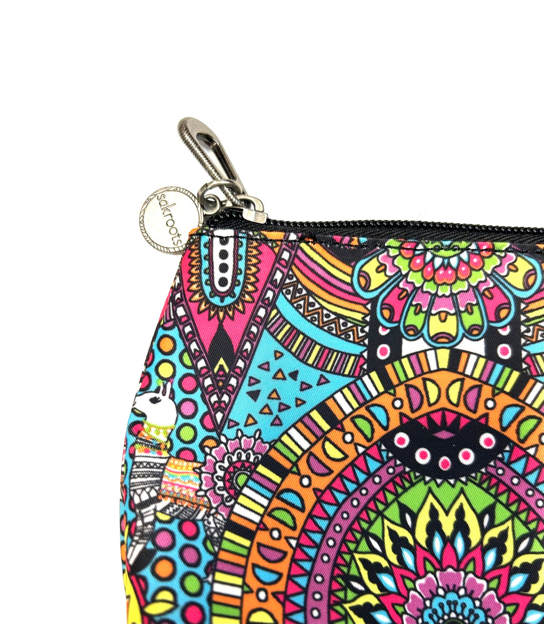 Multicolor Neon Abstract Design Small Pouch