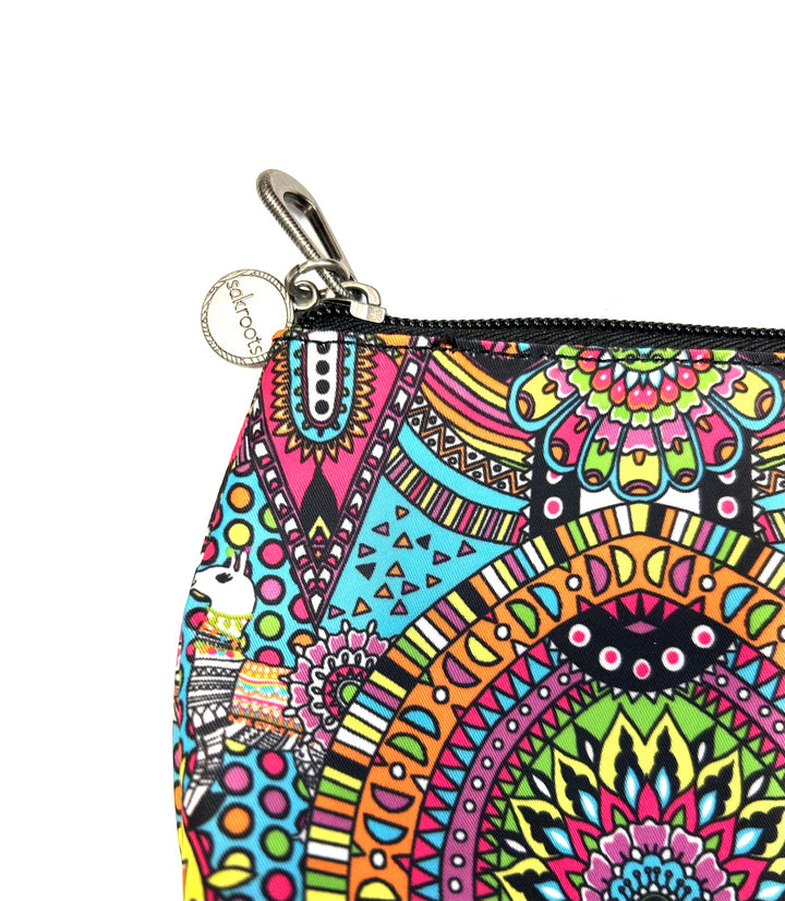 Multicolor Neon Abstract Design Small Pouch