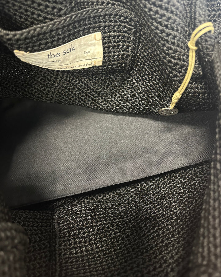 Black Crochet Tote Bag