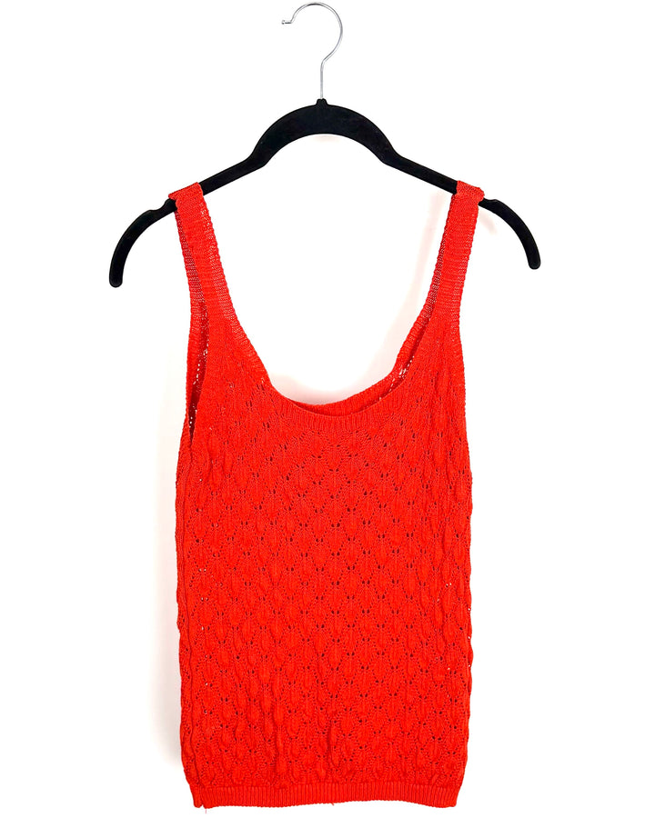 Bright Orange Knit Tank Top - Size 2/4