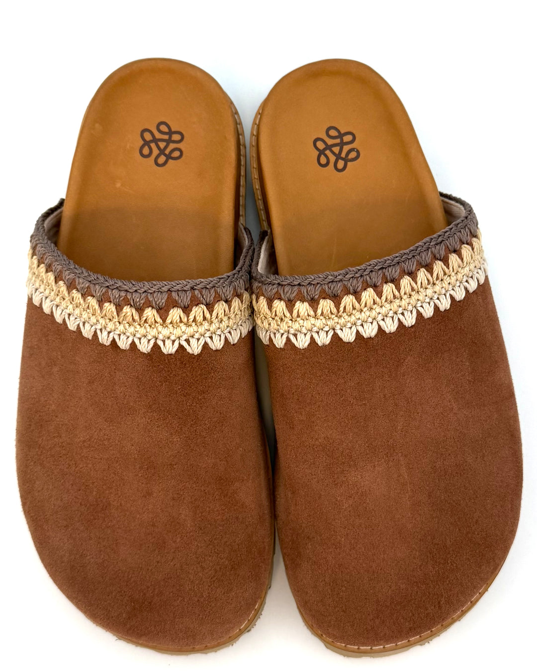 Cinnamon Brown Suede Clogs - Size 6, 7, 8, 9, 10 and 11