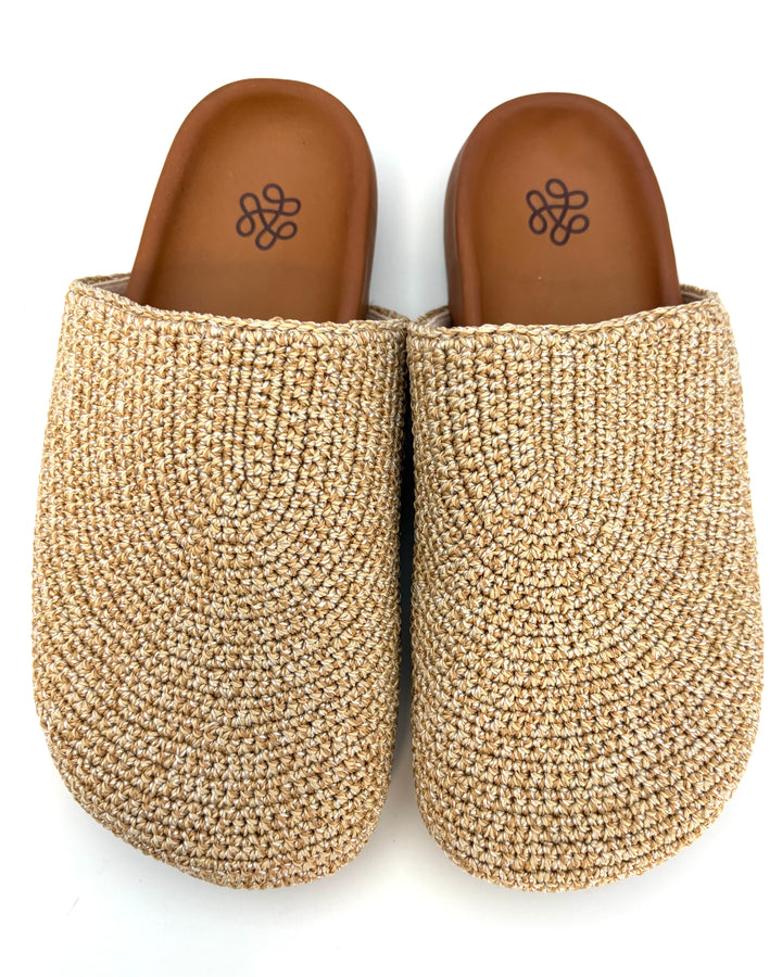 Neutral Crochet Clogs - Size 6, 8, 10