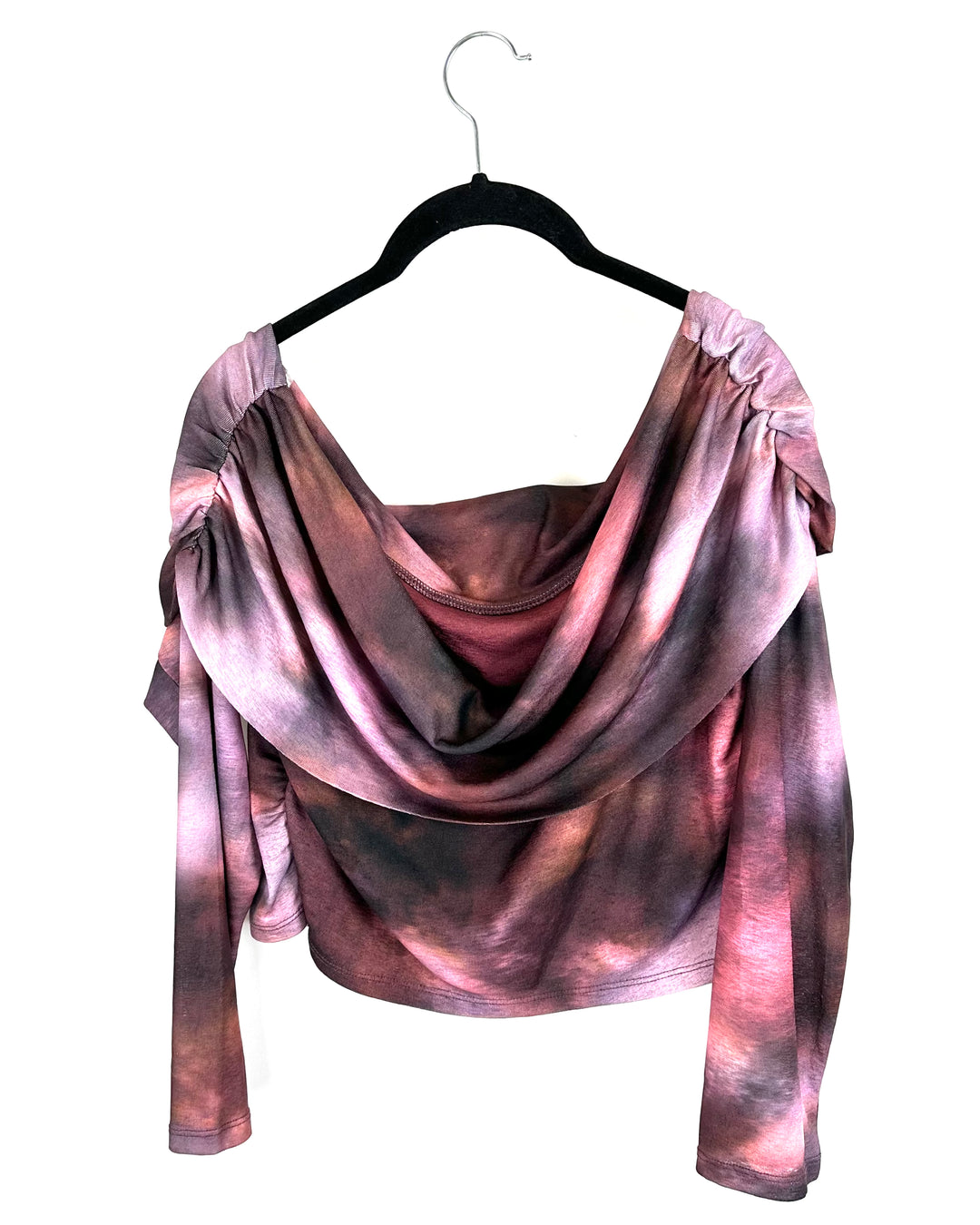 Magenta Multi-Color Off The Shoulder Mesh Top - Medium And Extra Large