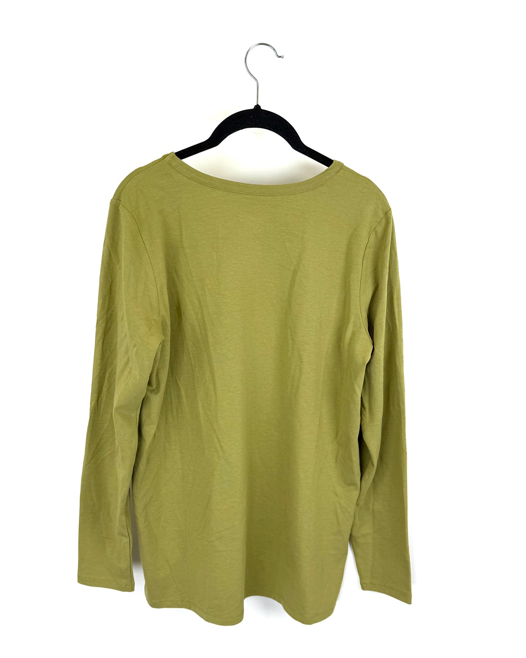 Olive Green Long Sleeve Top - Size 6/8