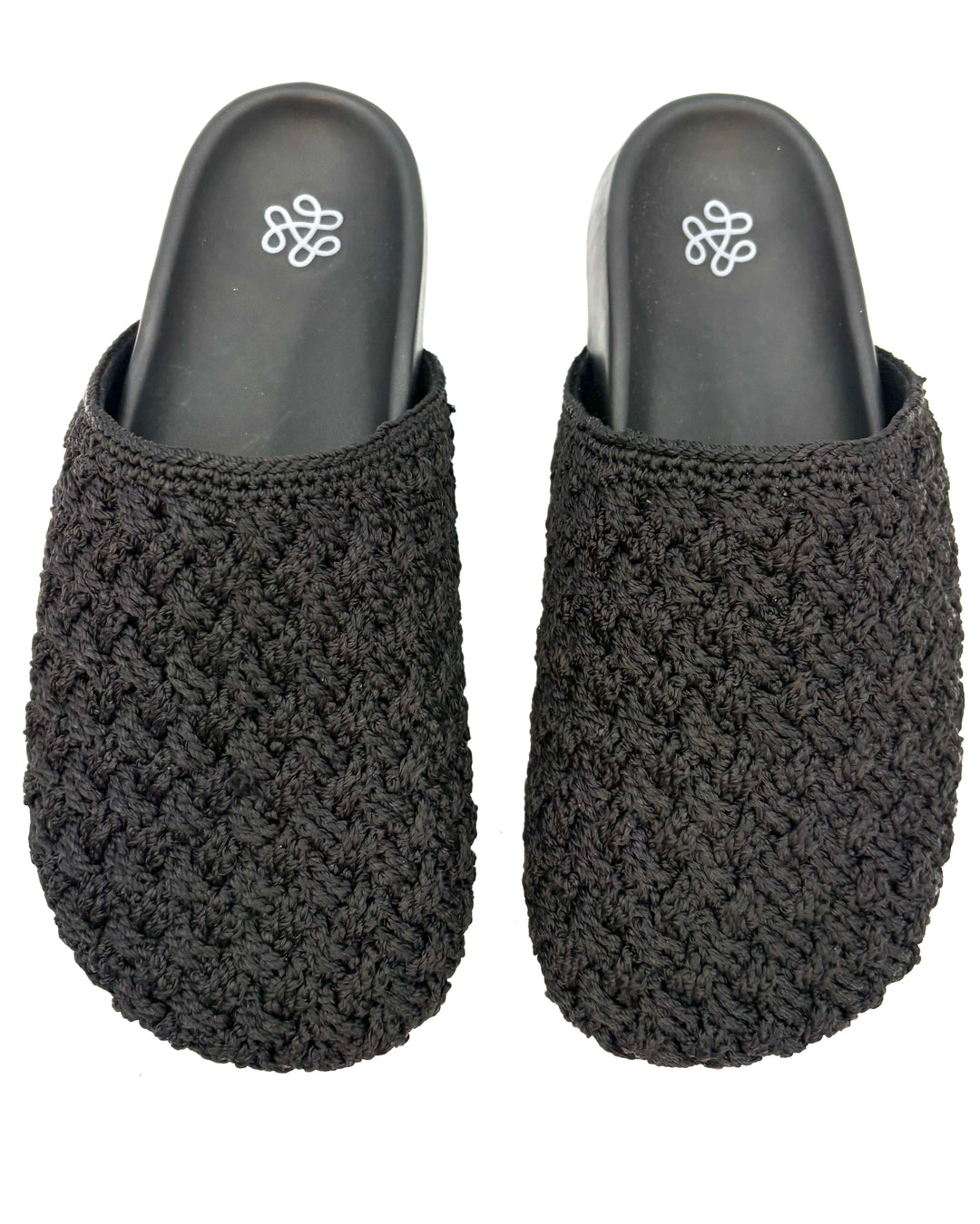 Black Basket Weave Crochet Clog - Size 7, 9 and 10`