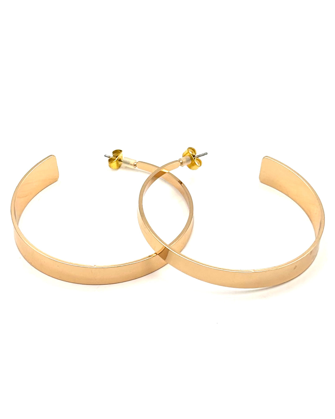 Thick Gold Hoop Earrings