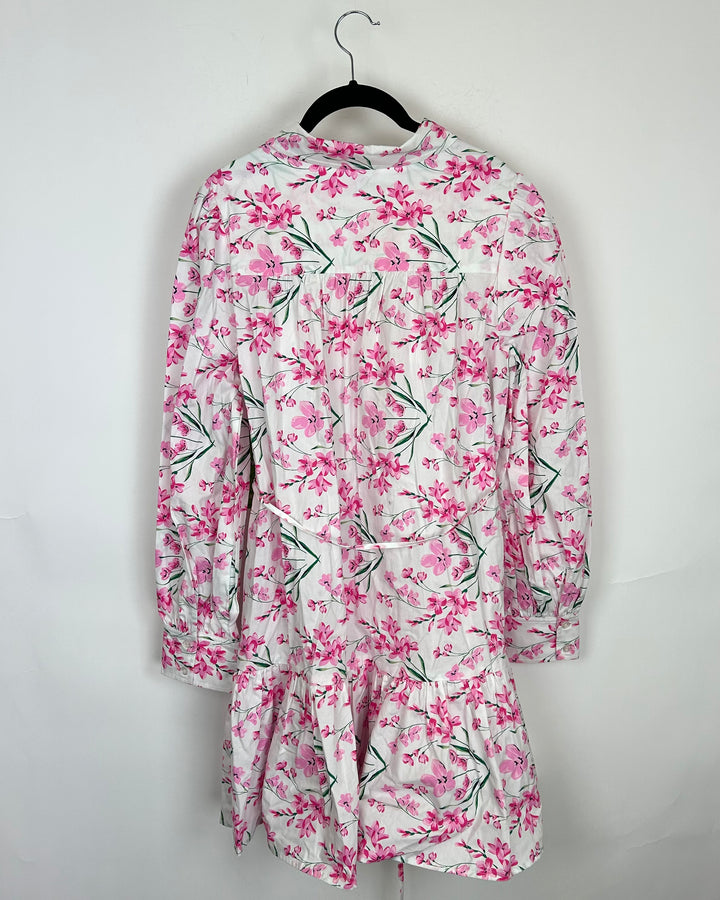 Floral Collared Button Down Dress - Size 6/8