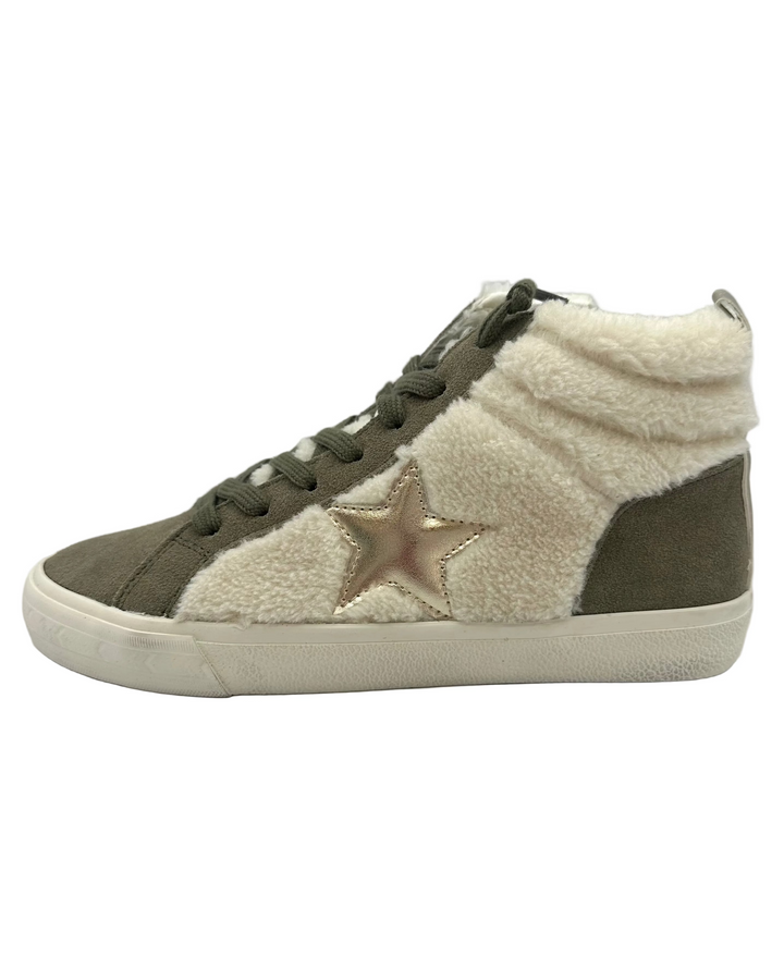 Olive Green High Top Sneakers - Size 8.5