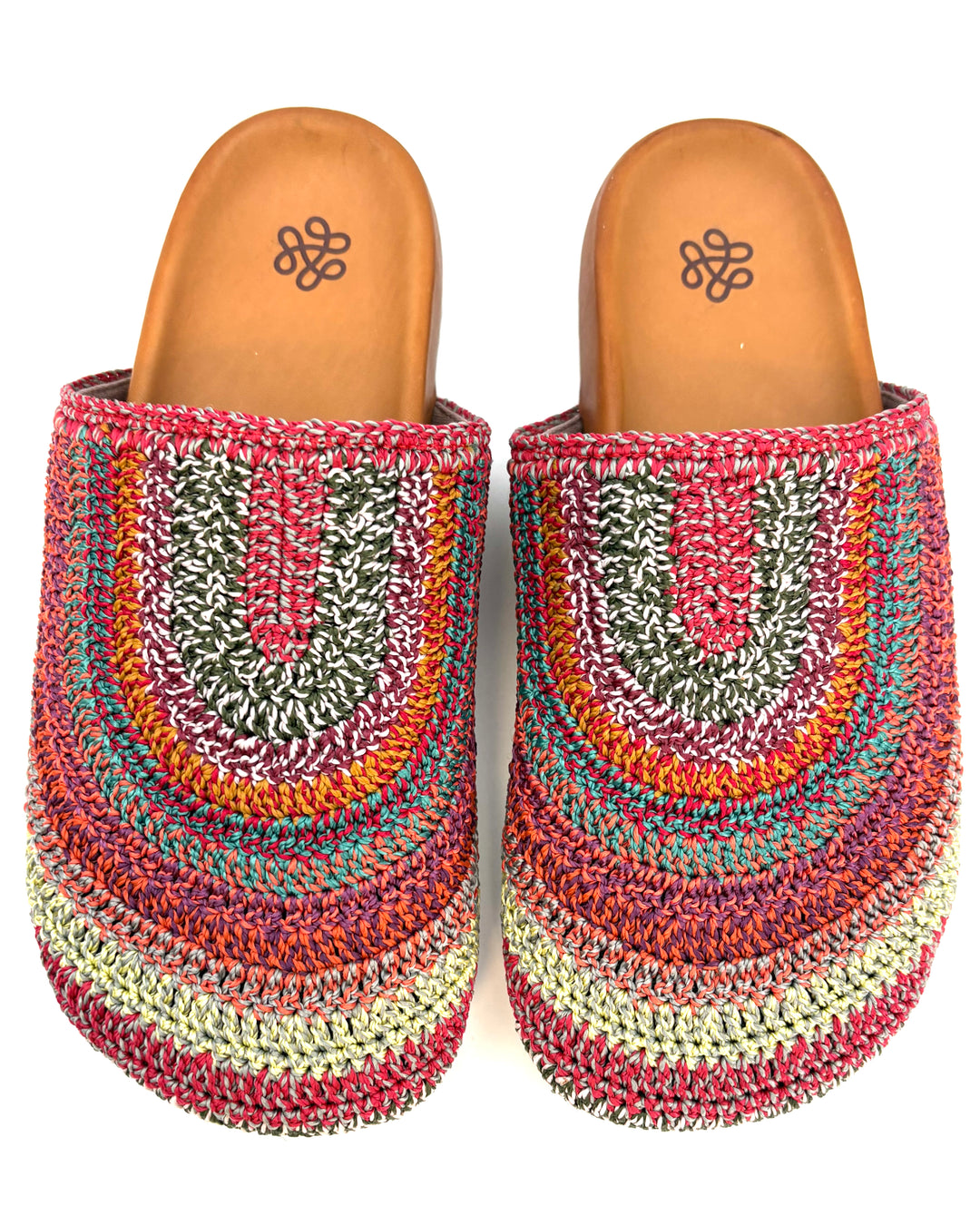 Multi Color Crochet Clogs -  Size 6, 8, 10, 11