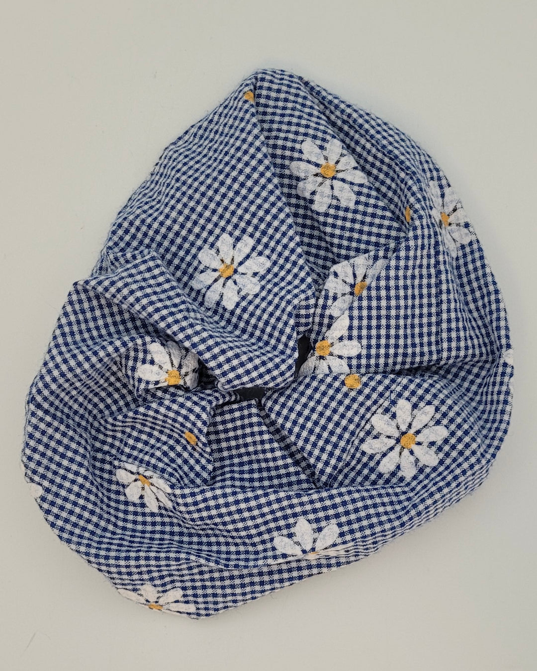 Cream and Blue Jumbo Scrunchie Pack