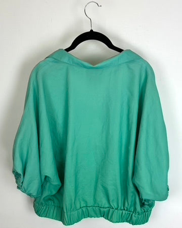 Green Ombre Cropped Top - Extra Extra Large