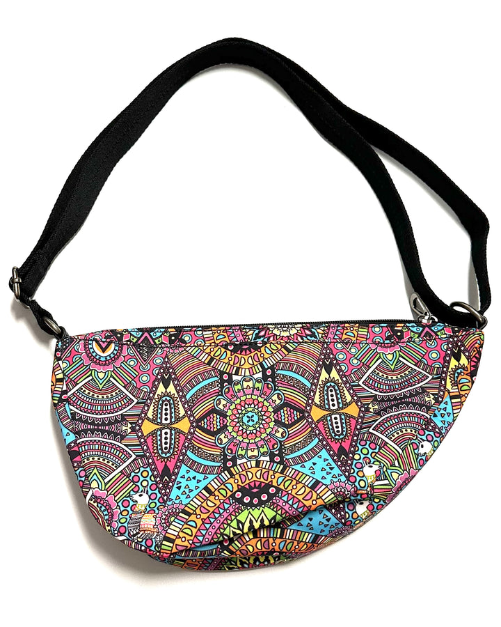 Multicolor Neon Abstract Crossbody Sling Bag