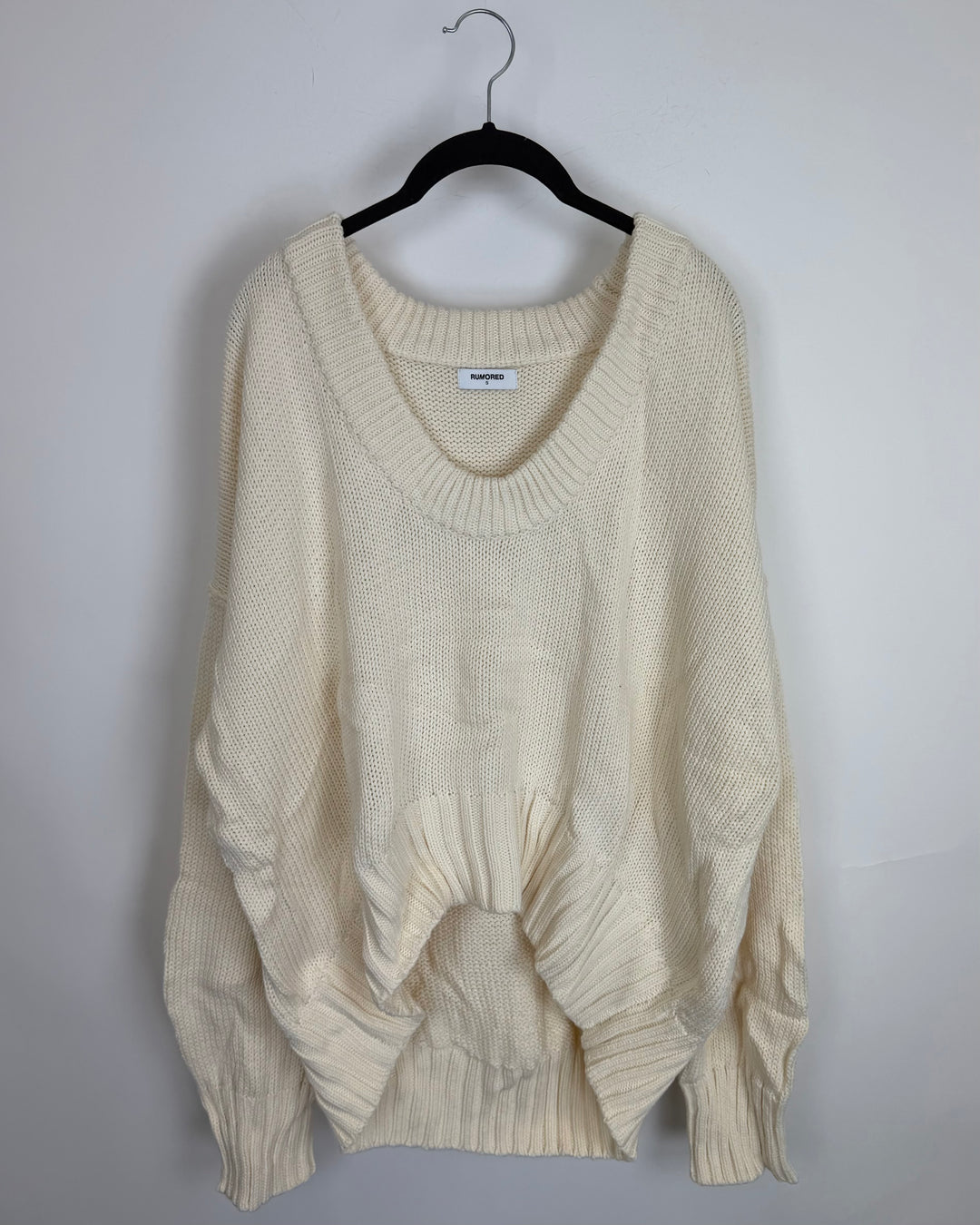 Ivory High Low Knit Sweater - Size 6/8