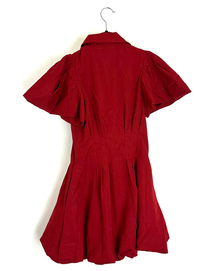 Olivaceous Red T-Shirt Bubble Dress - Small
