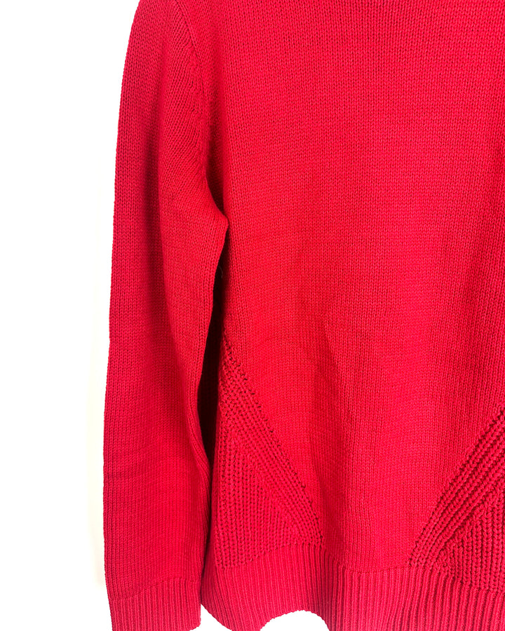 Red Knit Sweater- Size 6/8