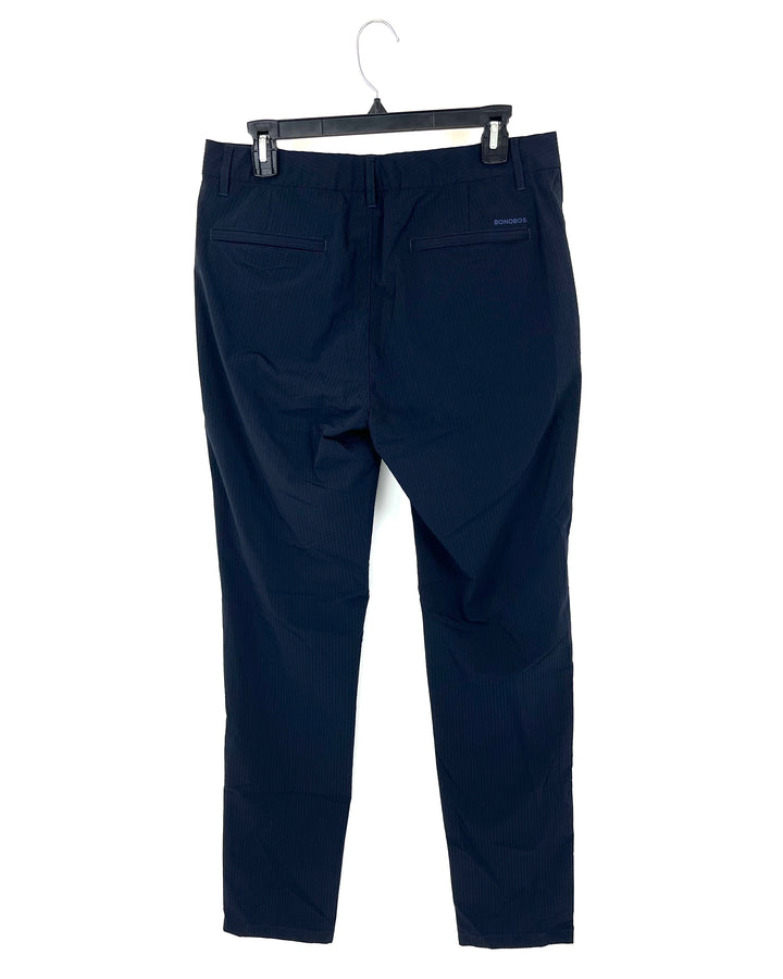 MENS Dark Navy Texture Golf Pants - 32/32 Slim Taper