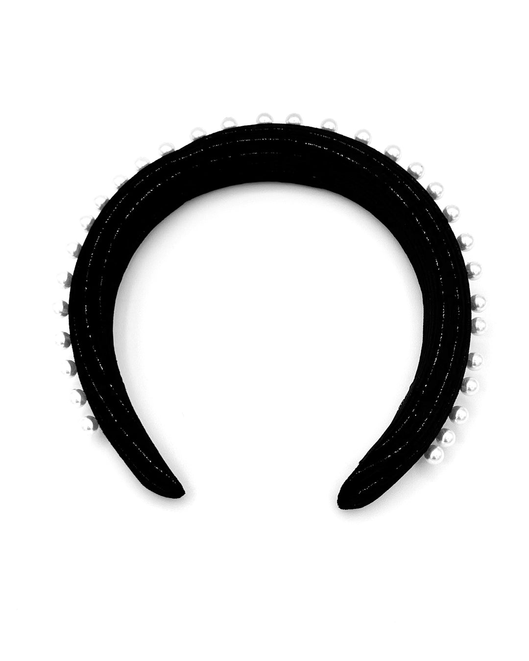 Black Metallic Pearl Headband