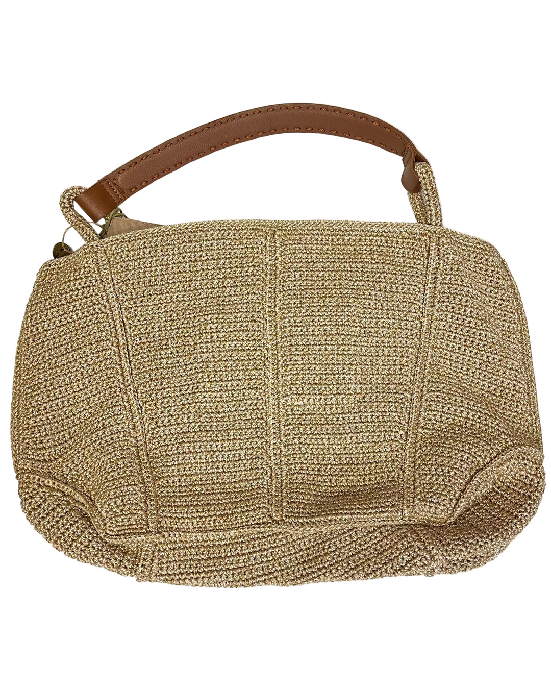 Biscotti Brown Crochet Tote Bag