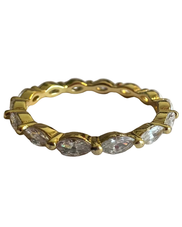 Oval Rhinestone Ring - Size 6