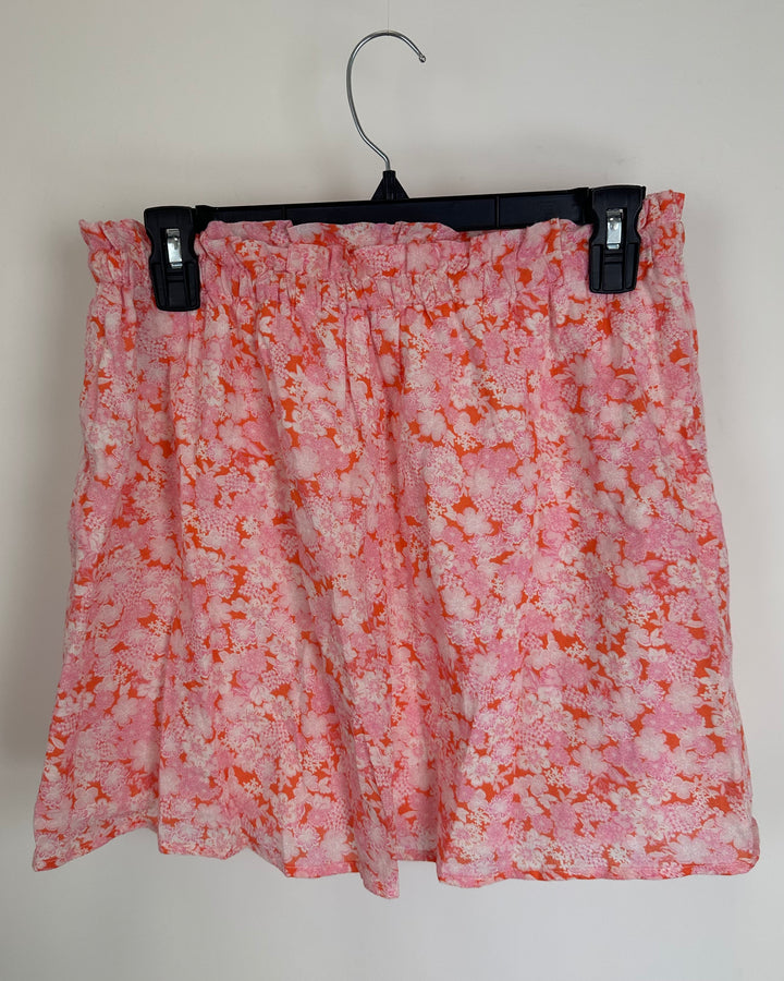Abound Pink Floral Skirt - Small
