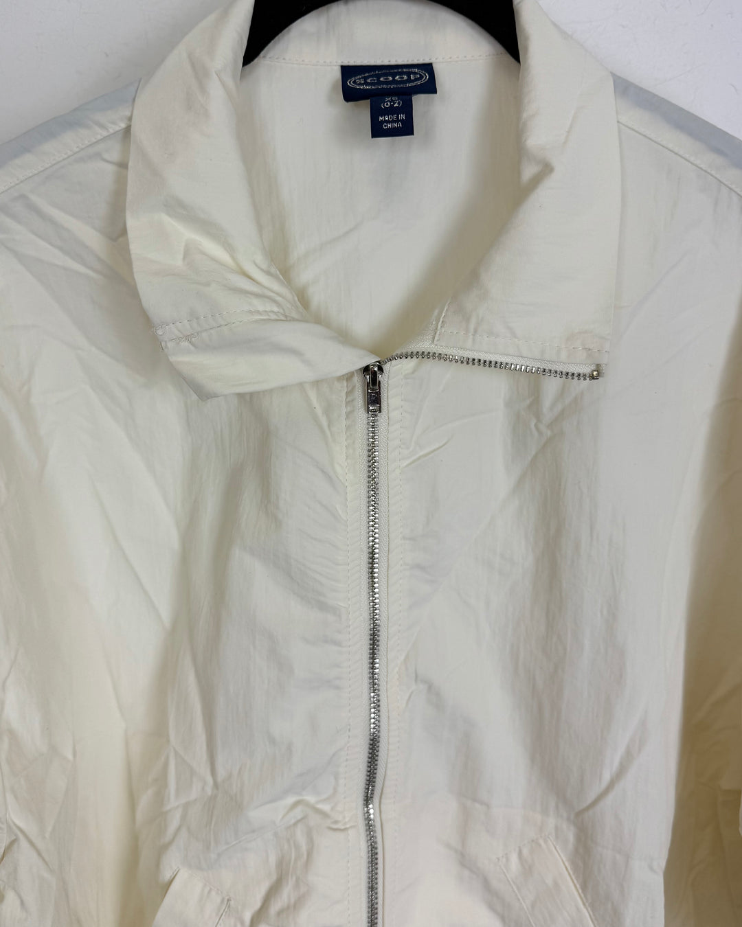 Ivory Nylon Jacket - Size 0/2, 8/10, 16/18, and 20