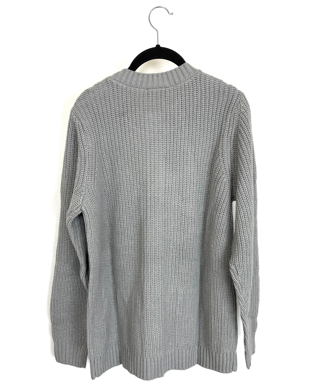 Grey Cardigan with Gold Buttons - Small