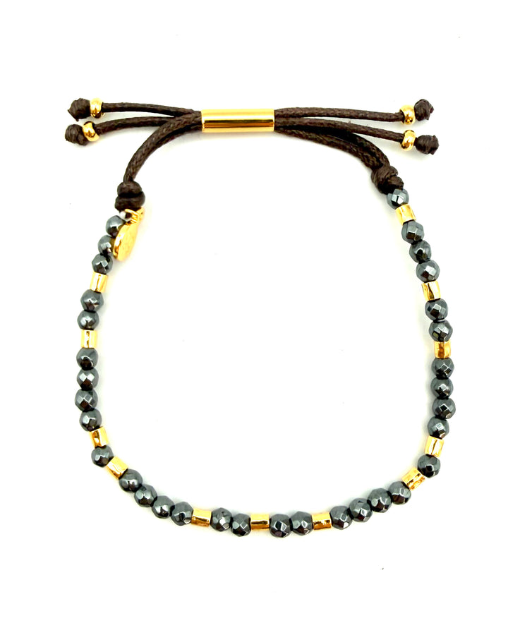 Brown Rope Bracelet with Beads