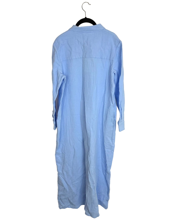 Cornflower Blue Button Up Dress - Size 4/6 and 6/8