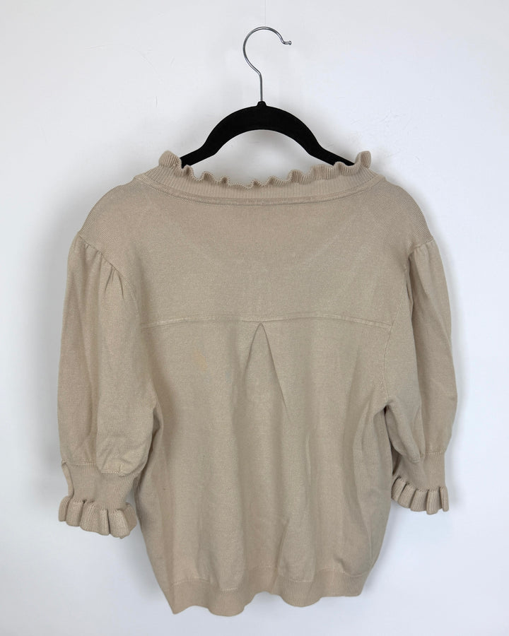 Light Beige Ruffle Top - Size 4/6