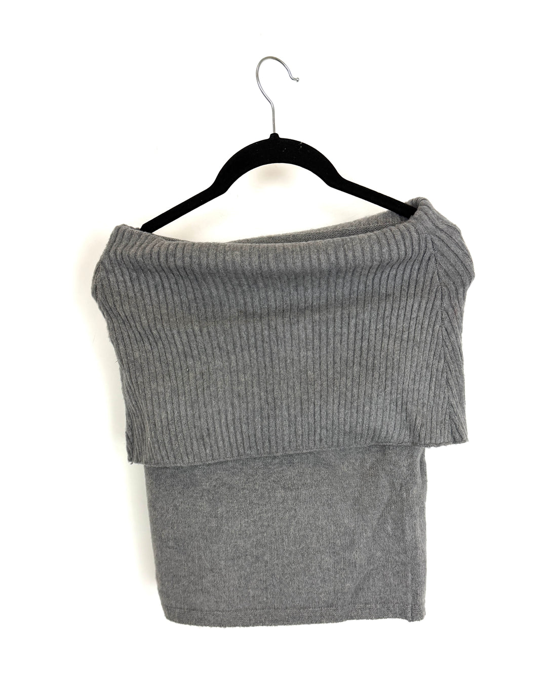 Gray Knit Off The Shoulder Top - Size 2/4