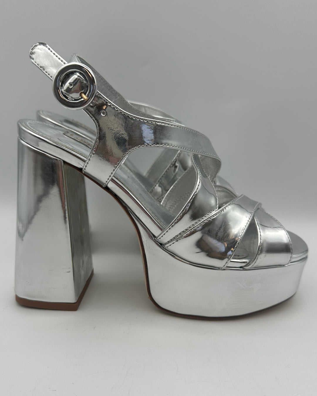 Silver Patent Leather Heels - Size 5.5, 8, 8.5, and 9.5