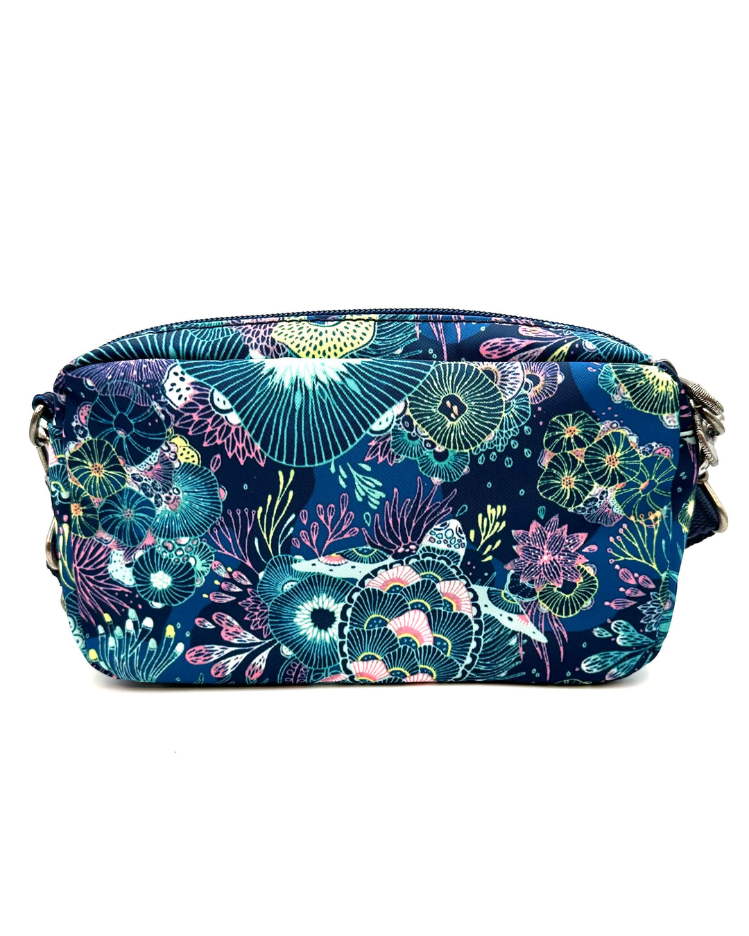 Teal Water Motif Crossbody Wallet