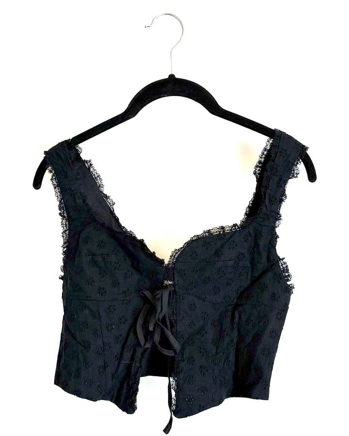 Black Open Front Corset - Size 2/4